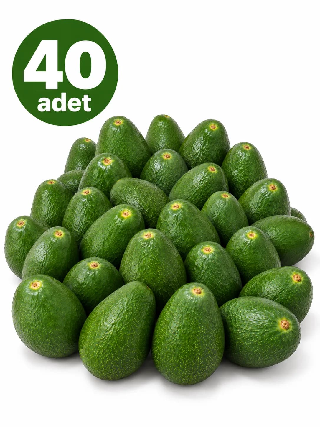 40 Adet Market-Orta Boy Avokado 160 gr üzeri